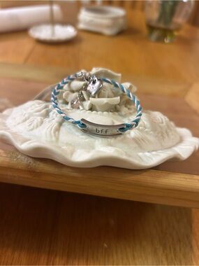 BFF Braided Charm Bracelet Blue Pink